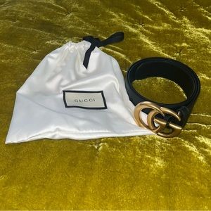 Gucci GG Wide Leather Belt